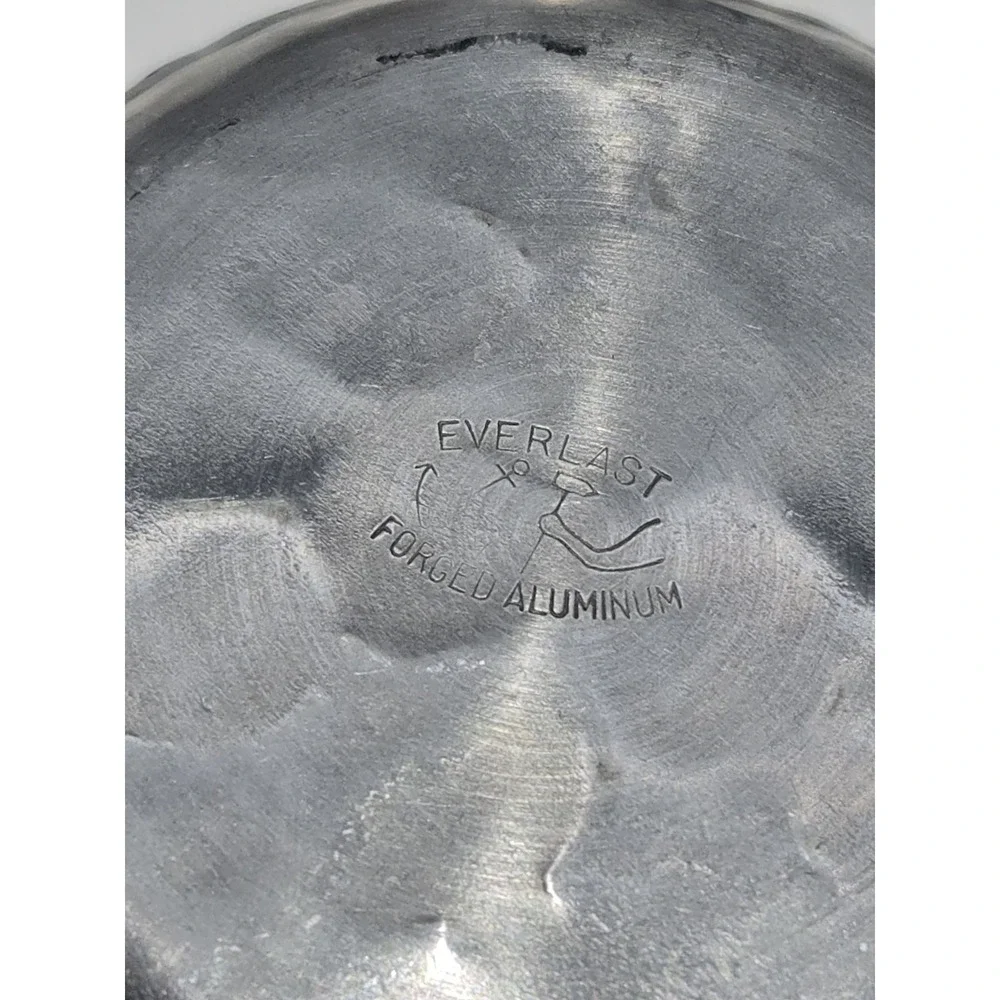 Everlast Forged Aluminum Bamboo Coasters Set of 6 Vintage 3.25